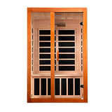 Dynamic Santiago Elite Honey Stain Finish 2-Person Ultra Low EMF (Under 3 MG) FAR Infrared Sauna, Curb Side Delivery DYNAMIC SAUNAS