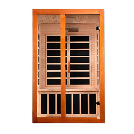 Dynamic Santiago Elite Honey Stain Finish 2-Person Ultra Low EMF (Under 3 MG) FAR Infrared Sauna, Curb Side Delivery DYNAMIC SAUNAS