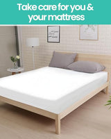 60"x80" Queen Mattress Protector(6-10 in. Deep) Waterproof Mattress Cover Zippered Soft Breathable Skin-Safe Encasement for Queen Bed Sheets WINKAURA