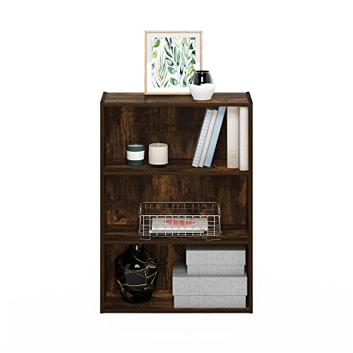 Furinno Pasir 3-Tier Open Shelf Bookcase, Amber Pine - WoodArtSupply