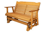 Kilmer Creek Rustic Finished 4' Cedar Porch Glider, Amish Crafted Kilmer Creek