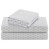 Comfort Spaces 100% Cotton Sheet Set Breathable, Lightweight, Soft with 12" Elastic Pocket Fits up to 14" Mattress, All Season Cozy Bedding, Matching Pillow Case, Twin Diamond Taupe 3 Piece Comfort Spaces