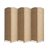 Cocosica 6 Panel Room Divider,6Ft Folding Privacy Screen,Tall - Extra Wide Foldable Panel Partition Wall Divider with Diamond Double-Weaved Hand-Woven Design Room Screen Divider COCOSICA