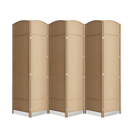 Cocosica 6 Panel Room Divider,6Ft Folding Privacy Screen,Tall - Extra Wide Foldable Panel Partition Wall Divider with Diamond Double-Weaved Hand-Woven Design Room Screen Divider COCOSICA