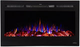 Touchstone Smart Electric Fireplace-The Sideline 36" Wide-in Wall Recessed - 30 Realistic Ember Color/Flame Options - 1,500W Heater w/Thermostat - Log & Crystal Hearth Options - Alexa/WiFi Enabled Touchstone