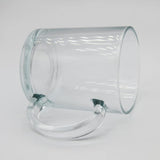 MR.R 11oz Sublimation Blanks Glass Clear Transparent Mug,Coffee Mugs with Handle for Heat Thermal Coating Transfer,Set of 6 MR.R