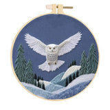 Huacan 1pc Owl Embroidery Kits for Adults Animal Home Decoration Modern Wall Stickers Cross Stitch Patterns
