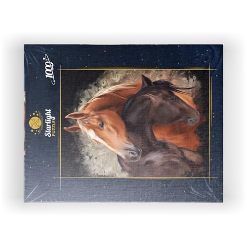 MyPuzzle Horse Hug - Premium 1000 Piece Jigsaw Puzzle - Made in USA