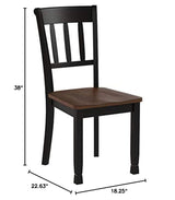 Signature Design by Ashley Owingsville Modern Farmhouse Dining Room Side Chair, Set of 2, Black and Brown Signature Design by Ashley