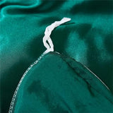 Suwequest Satin Bedding Set Solid Color Duvet Cover Set Single Double King Size Bedding Kit Bed Cover Bed Linen Set qian ka fei EU-Single 3pcs Suwequest