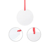 PYD Life 24 PCS Sublimation Ornament Blanks Glass 3 Inch Round Ornament with Red Ribbon for DIY Crafting Personalized Home Christmas Decor Bulk PYD Life
