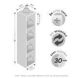 Furinno Cubicle Record Player Stand with Vinyl Storage, 4-Cube 1.2 Extra Thick Vinyl Record Storage, Open Back Media Shelf for CD DVD Blueray Game Disc, for Living Room, Home Office, Amber Pine Furinno