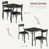 OUTGOODS 2-Person Dining Table Set (3 Pieces) - Square Kitchen Table with Upholstered Chairs | Ideal Small Space Dining Set for Apartments, Studios | Compact Kitchen Dining Set for 2 Adults/Kids OUTGOODS