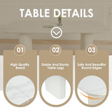 RGZ Modern Oval Dining Table Set for 6, 71" White Faux Marble Kitchen Table with Ripple Legs & 6 Beige Gold Comfy Upholstered Chenille Chairs, Dinner Table Set for Office, Home, Dining Room RGZ