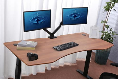 ApexDesk Elite Pro Series 60" Electric Height Adjustable Stand up Desk, Sit Stand Home Office Desk, Computer Desk - Curved Apple - WoodArtSupply