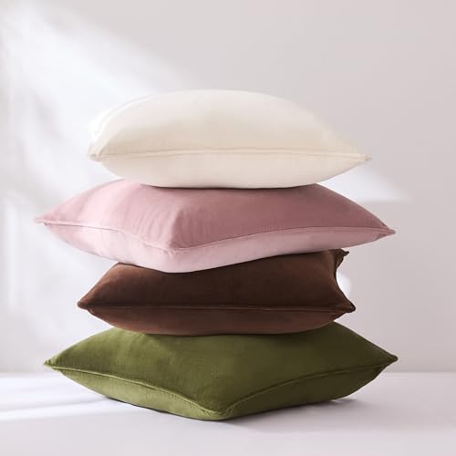 Lush Decor x Chuks Collins Terran Velvet Decorative Pillow Cover Single 22" W x 22" L Green - 22x22 Pillow Cover - Velvet Throw Pillows for Bed, Couch or Chair - Luxury Home Decor Lush Decor