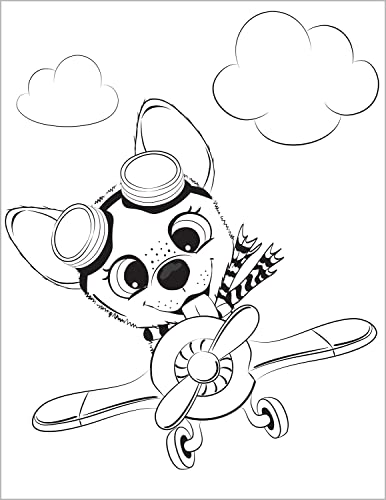 Cute Dogs Coloring Book for Kids Ages 4-8: Adorable Cartoon Dogs & Puppies WoodArtSupply