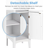 Tangkula 5-Tier Slim Bathroom Storage Cabinet in White - Elegant Freestanding Tower Design Tangkula