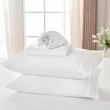 ROSE&RISY White Queen Sheet Set, 4 Pieces Soft Bedding Queen Sheet Set, Breathable and Cooling Sheets, Deep Pocket with 1 Fitted, 1 Flat, 2 Pillow Cases (White, Queen Size) ROSE&RISY
