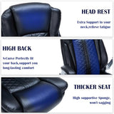 400lbs Executive Office Chair with Flip-Up Armrests, Big and Tall Computer Chair for Heavy People, Heavy Duty Ergonomic Comfy Chair, Breathable PU Leather (Black) HESL