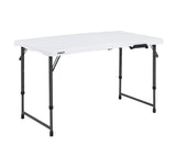 Lifetime Fold-in-Half Adjustable Folding Table, 4 Foot Lifetime