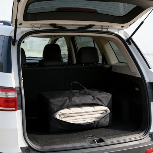 shgsgWK Folding Mattress Storage Bag, Heavy-Duty Foldable Waterproof Dustproof Carrying Case for Memory Foam Tri-Fold Mattress, Futon, Topper (Black) shgsgWK
