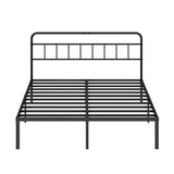 Ziguxiao Full Bed Frame with Classic Headboard,Strong Metal Slats Support,Under Bed Storage Space,No Box Spring Needed,Easy to Assemble,Black Ziguxiao