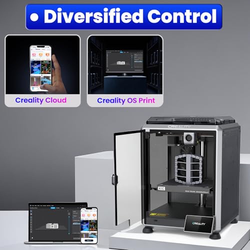 Creality K1C 3D Printer with AI Camera & Touchscreen, 600mm/s Fast Printing Speed, Support Carbon Fiber Filaments, Auto Calibration for Leveling, Anti-Vibration Design, Out of The Box Experie - WoodArtSupply