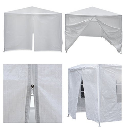 Smartxchoices 10' x 30' Outdoor White Waterproof Gazebo Canopy Tent with Removable Sidewalls and Windows Tent for Party Wedding Events Beach BBQ - WoodArtSupply