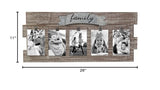 Stonebriar Rustic Wood Collage Picture Frame with Clips and Metal Detail Brown 26" x 11" Stonebriar