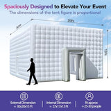 Wellcomer Giant 30x20x13' Inflatable Nightclub with Blower, Inflatable Outdoor Party Tent for Parties, Corporate Events, Festivals, and Special Gatherings - White Wellcomer