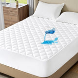 Bedsure Queen Mattress Protector, Quilted Waterproof Mattress Protector with Deep Pocket up to 22 Inches, Soft Breathable Noiseless Bed Pad Topper, Queen Bed Cover for Home, Bedroom, Hotel – White Bedsure