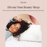 Kitsch Satin Pillowcase with Zipper for Hair & Skin - Softer Than Silk Pillow Cases, Smooth Cooling Satin Pillow Case, Wrinkle-Free, Machine Washable - Pillow Cases Standard Size (19x26) - Ivory Kitsch