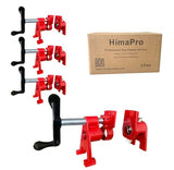 HimaPro 4-Pack 3/4 Inch H-Style Professional Pipe Clamp Set - Designed For Woodworking, Carpentry, Home Improvement, and DIY Jobs HimaPro