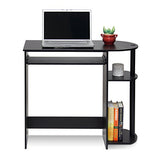Furinno Simplistic Easy Assembly Computer Desk, With Keyboard Tray, Espresso/Black Furinno