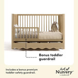 Storkcraft Casablanca Convertible Crib with Drawer and Toddler Guardrail (Driftwood) – GREENGUARD Gold Certified, Toddler Bed Conversion Kit Included, Fits Standard Crib Mattress, Crib with Storage