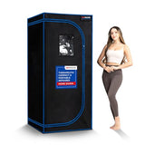 TopMaster Compact Infrared Home Easy Sit-in Design, Spa Size, Detox Therapy, Foldable Chair, Energy Efficient, Zippers for Reading, 1300W Power, Max 140°F Sauna, Black TopMaster