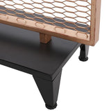 Christopher Knight Home Eldon Metal Room Divider Screen, Tall Single Panel Mesh Privacy Screen, Iron Frame and Modern Design Room Separation, Free Standing Wall Partition, Gold Brushed Brown+Black Christopher Knight Home