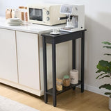 Small Console Table with Shelf Little Narrow Entryway Table Skinny Thin High Tall Display Stand for Entry Hall Hallway, Foyer, as Eextension for Long Behind Couch Sofa Table / Kitchen Countertop BAMGROW