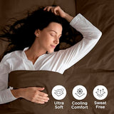 ROYALE LINENS 4 Piece Full Sheets Set - Soft Brushed 1800 Microfiber Bedding - 1 Fitted, 1 Flat Sheet, 2 Pillow Cases - Wrinkle Free & Fade Resistant - Hotel Luxury Bed Sheets (Chocolate Brown, Full) ROYALE LINENS
