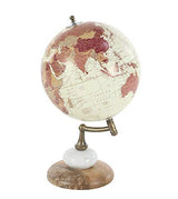 Deco 79 Contemporary Mango Wood Globe Globe, 8" x 8" x 14", Cream Deco 79