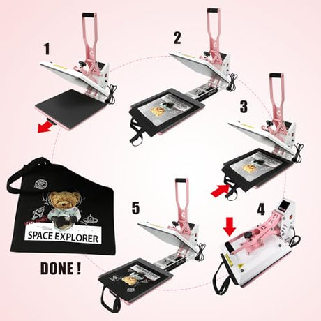 BetterSub Heat Press Machine 15x15 Inch, Digital Slide Out Drawer Heat Press for T-Shirts, 1000W Heat Press Machine for DTF, Sublimation, HTV Transfers, with LCD Control Panel & Pressure Adjustment BetterSub