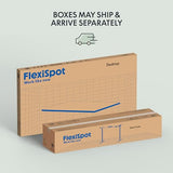 FLEXISPOT Height Adjustable Desk 48 x 30 inch Electric Standing Desk Whole-Piece Desk Board Stand Up Desk for Home Office (Gray Frame + 48" Natural Top) FLEXISPOT