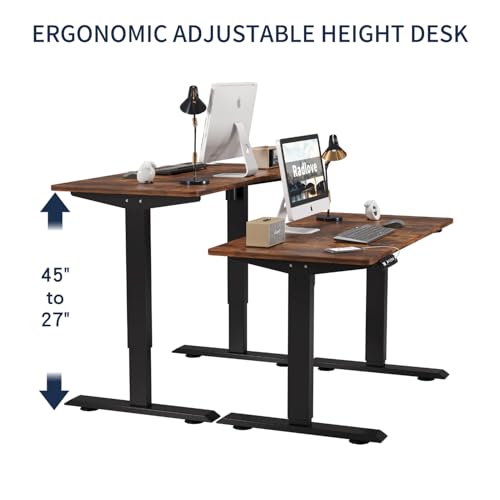 HEONAM 48 Inch Electric Standing Desk with USB Charging Port, Height Adjustable Sit Stand Desk with Memory Presets, Spacious Desktop and Sturdy Metal Frame for Home Office HEONAM