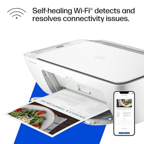 HP DeskJet 2827e Wireless All-in-One Color Inkjet Printer, Scanner, Copier, Best-for-Home, 3 Month Instant Ink Trial Included, AI-Enabled (6W7F5A) HP