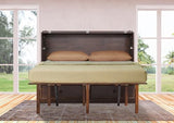 Mega Solutions Venetian Murphy Cabinet Bed with Deepest Storage Drawer On The Market and USB Charging Station (Queen, Dark Walnut) Mega Solutions