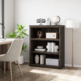 GAOMON 3 Tier Bookcase, Farmhouse Book Shelf with Storage Open Display Bookshelves, 40" Low Book Case Wooden 3 Shelf Bookcase Home Decor Furniture for Home Office, Living Room, Bed Room - Oak GAOMON