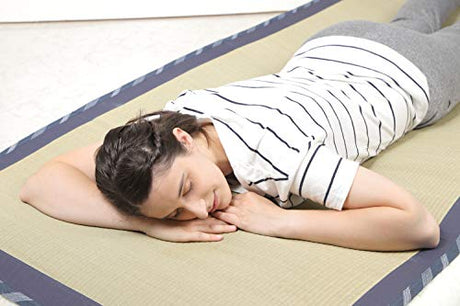 MIINA Japanese Traditional Igusa (Rush Grass) Tatami Mattress, Sleeping Mat, Japanese futon Mattress, Goza Mat (Twin, Natural) 35” X 79” MIINA