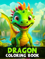 Cute Dragon Coloring Book for Kids and Adults: 50 Fun and Magical Dragon Designs for Creative Expression and Stress Relief WoodArtSupply