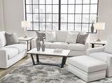 Signature Design by Ashley Maitelynn Contemporary Sofa with Accent Pillows, Reversible Cushions and Sloped Arms, Light Gray Signature Design by Ashley
